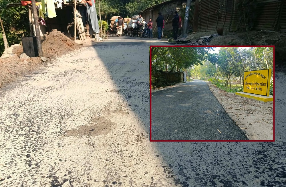 নওগাঁর মান্দায় কোটি টাকার সড়ক ক্ষতিগ্রস্ত, দ্রুত পুনঃনির্মাণ দাবি
