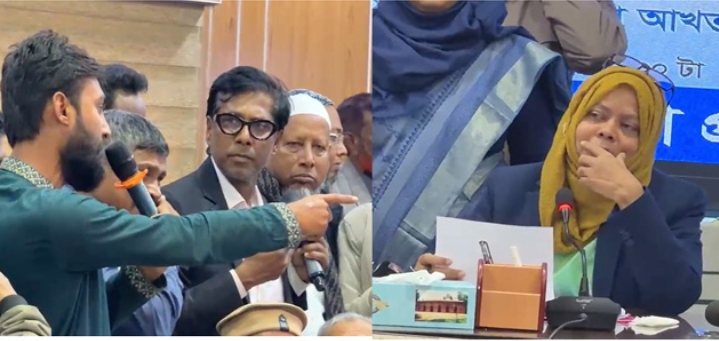 রাজশাহীতে জাতীয় নির্বাচন প্রতিহতের ঘোষণা এনসিপি নেতা সাজুর