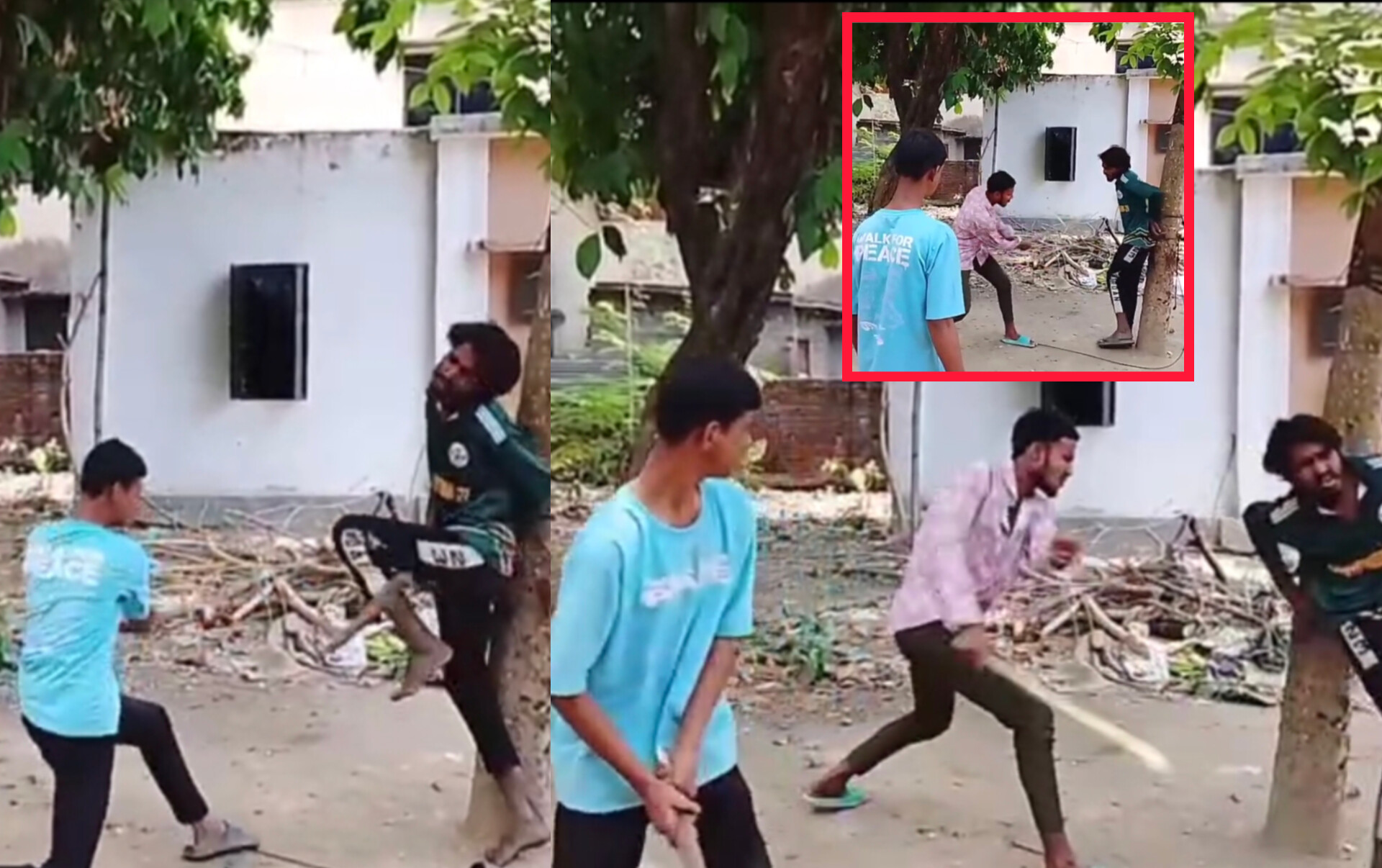 চুরির অভিযোগে কাজলায় যুবককে গাছে বেঁধে নির্যাতন