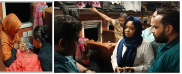 চলন্ত ট্রেনে অসুস্থ বৃদ্ধার পাশে তিন চিকিৎসক