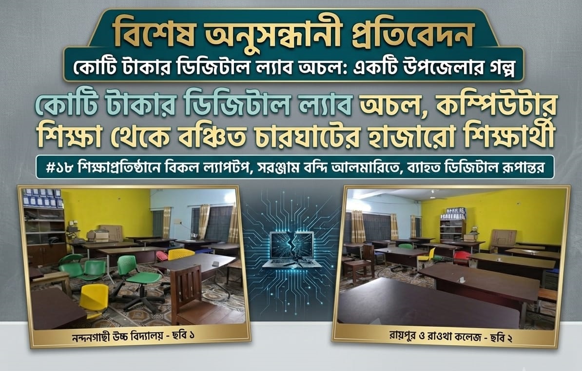 রাজশাহীর চারঘাটে কোটি টাকার ডিজিটাল ল্যাব অচল