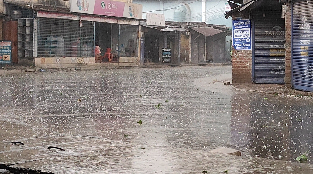 চাঁপাইনবাবগঞ্জে প্রকৃতির তা'ণ্ডব শিলা বৃষ্টিতে ব্যাপক ক্ষতির আশঙ্কা